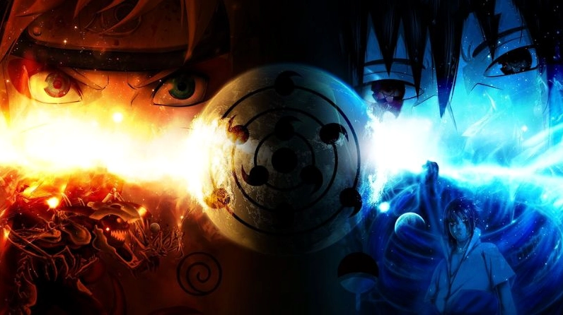 Hình nền Naruto ở trạng thái Bijuu Mode (Cửu Vĩ Chakra Mode) rực rỡ