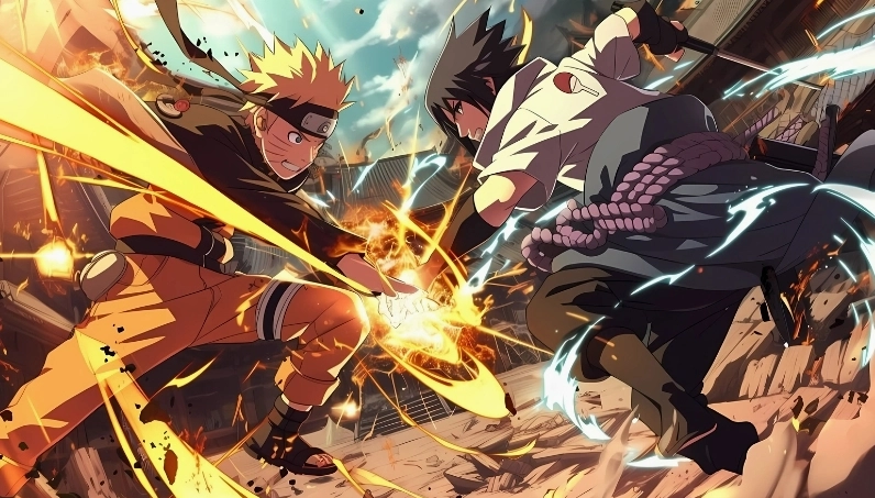 Hình nền Naruto Uzumaki phiên bản Chibi đáng yêu, sắc nét 8K