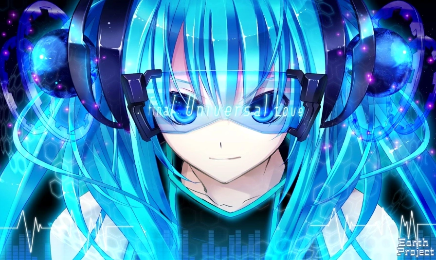 Hình nền anime nữ 3D với hiệu ứng ánh sáng ấn tượng