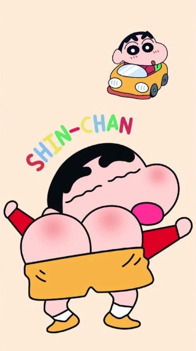Hình nền Shin khoe mông, điệu nhảy kinh điển và hài hước.