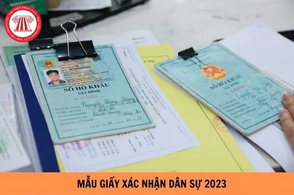 Mẫu giấy xác nhận dân sự, một loại giấy tờ pháp lý liên quan đến nhân thân