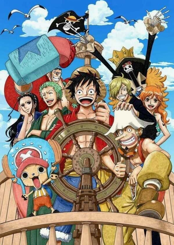 Wallpaper One Piece 3D với hình ảnh các nhân vật được thiết kế nổi khối sống động.